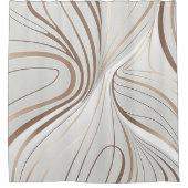 Rideaux De Douche Couleurs Abstrait blanc et taupe (Devant)