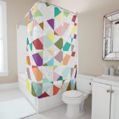 Rideaux De Douche Couleurs Abstraites Damask (En situation)