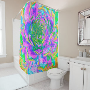 Rideaux De Douche Couleurs arc-en-ciel Fiesta Succulent Sedum Rosett