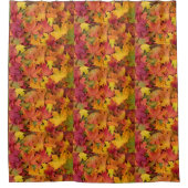 Rideaux De Douche Couleurs automnales Feuilles d'automne en rouge et (Devant)