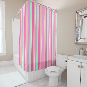Rideaux De Douche Couleurs Bonbons Rayures