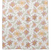 Rideaux De Douche Couleurs claires Design floral (Devant)