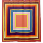 Rideaux De Douche Couleurs d'automne du maïs indien géométrique (Devant)