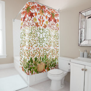 Rideaux De Douche Couleurs d'automne romantiques Feuilles d'érable C