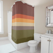 Rideaux De Douche Couleurs d'automne - Rouge Orange Jaune Tan Vert B (En situation)