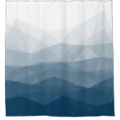 Rideaux De Douche Couleurs de conception géométrique bleue (Devant)