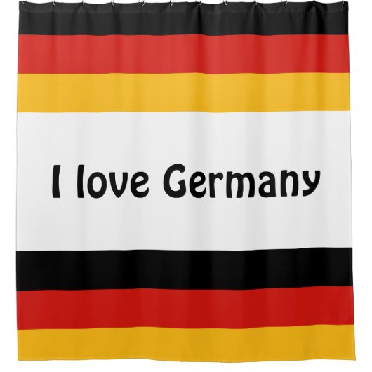 Rideaux De Douche COULEURS DE DRAPEAU ALLEMANDE + vos idées (Devant)