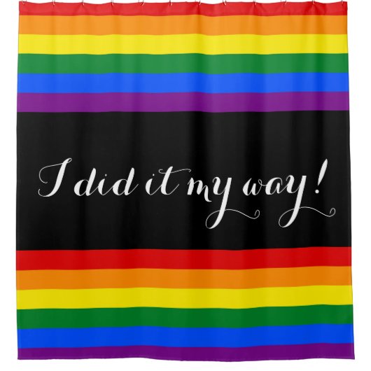 Rideaux De Douche COULEURS DE DRAPEAU D'ARC-EN-CIEL + vos idées (Devant)