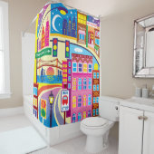 Rideaux De Douche Couleurs de la ville (En situation)