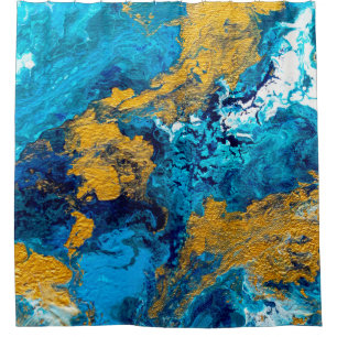 Rideaux De Douche Couleurs d'Imaginaire : Artistique Abstrait Arrièr