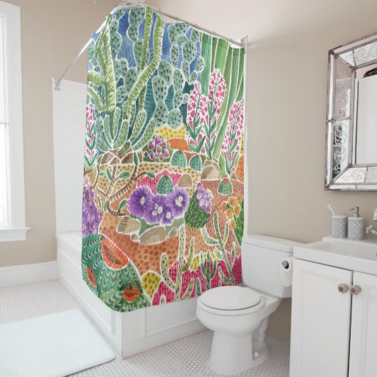 Rideaux De Douche Couleurs du désert (En situation)