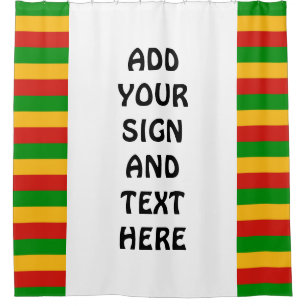 Rideaux De Douche COULEURS DU DRAPEAU RASTAFARI + vos idées