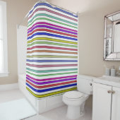 Rideaux De Douche Couleurs horizontales (En situation)