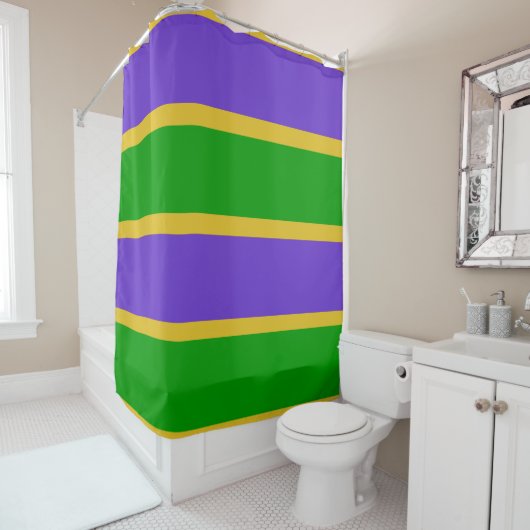 Rideaux De Douche Couleurs Mardi Gras (En situation)