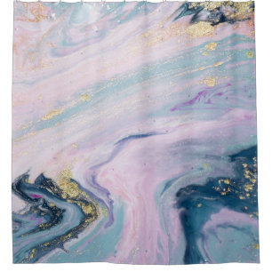 Rideaux De Douche Couleurs pastel marbrées, arrière - plan de luxe.