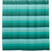 Rideaux De Douche Couleurs vertes rayées (Devant)