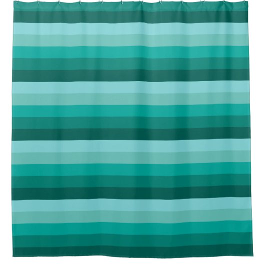Rideaux De Douche Couleurs vertes rayées (Devant)