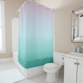 Rideaux De Douche Couleurs violettes turquoise (En situation)