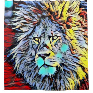 Rideaux De Douche coup de pied couleur - lion king