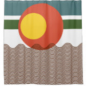 Rideaux De Douche Coup de soleil Abstrait (Devant)