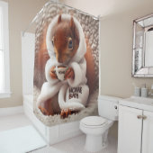Rideaux De Douche Coupe de café Imaginaire Cute Squirrel (En situation)