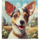 Rideaux De Douche Coupe Toy Fox Terrier Peinture (Devant)