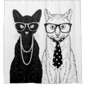 Rideaux De Douche Couples de chat (Devant)