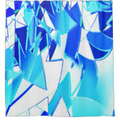 Rideaux De Douche Coupures d'image bleues tordues irrégulièrement (Devant)