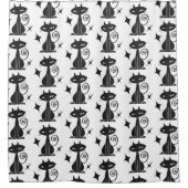 Rideaux De Douche Courbe de douche moderne du milieu du siècle pour  (Devant)