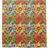 Rideaux De Douche Couronne de Noël, Ornements de Noël, Casquette de  (Devant)