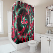 Rideaux De Douche Couronne de Yule tournante.... (En situation)