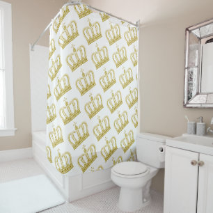 Rideaux De Douche Couronne d'or - luxe royal