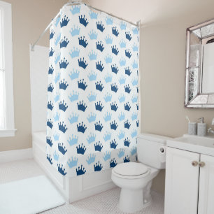 Rideaux De Douche Couronnes royales bleues Conte de fées Prince Livr