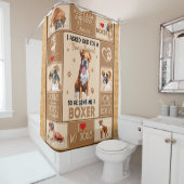 Rideaux De Douche Couverture de chien de boîte personnalisée, (En situation)