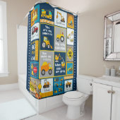 Rideaux De Douche Couverture de construction, cadeaux de constructio (En situation)