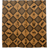 Rideaux De Douche Couverture Sherpa Wiccan Patchwork de Sorcière (Devant)