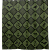 Rideaux De Douche Couverture Sherpa Wiccan Patchwork de Sorcière (Devant)