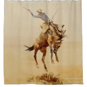 Rideaux De Douche Cowboy sur un Bucking Horse #2 par Edward Borein (Devant)