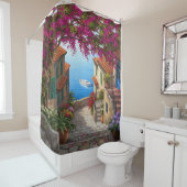 Rideaux De Douche Cozy Mediterranean Escape (En situation)