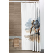 Rideaux De Douche Crabe de plage aquarelle