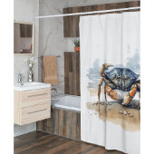 Rideaux De Douche Crabe de plage aquarelle