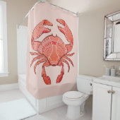 Rideaux De Douche Crabe de style (En situation)