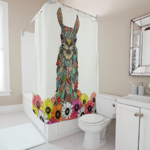 Rideaux De Douche craie d'amour marguerite