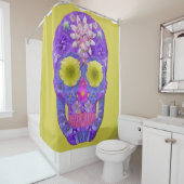 Rideaux De Douche Crâne de fleurs 5 (En situation)