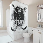 Rideaux De Douche Crâne de hockey (En situation)
