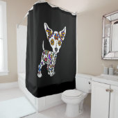 Rideaux De Douche Crâne de sucre cuite Chihuahua (En situation)