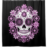 Rideaux De Douche Crâne de sucre pourpre (Devant)