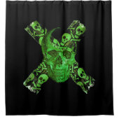 Rideaux De Douche Crâne d'Halloween #2 (Devant)