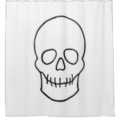 Rideaux De Douche Crâne - noir et blanc (Devant)