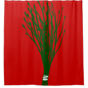 Rideaux De Douche crâne rouge rouge de krampus rouge
